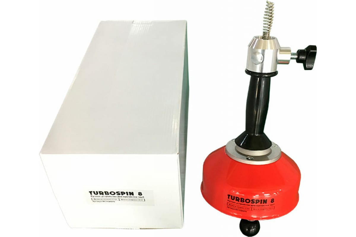 Ручное устройство (вертушка) для прочистки труб TURBOSPIN 8 Ф8*7.6m (5/16''*25)