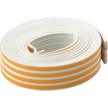 Уплотнитель, 24 м, профиль "E", белый, Россия// Сибртех