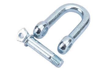 Скоба такелажная, 10мм, 15 шт, тип прямой, оцинкованная, ЗУБР