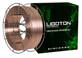 Проволока сварочная омеднённая LIGOTON Professional СВ-08Г2С-О 1мм 5кг. D200 ГОСТ 2246-70