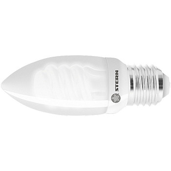 Лампа компактная люминесцентная свечка, 9W, 2700K, E27, 8000ч.// Stern