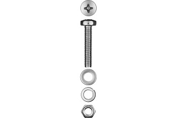 Винт ЗУБР DIN7985 в комплекте с гайкой DIN934 18 шт 303476-05-016