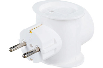 Разветвитель СИБИН электрический с заземлением, 3 гнезда, 16А/220В