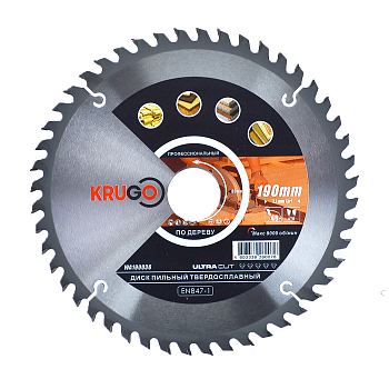 Диск пильный по дереву 190x2.2/1.4x48Tx30mm KRUGO