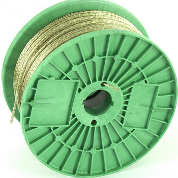 Трос металлополимерный прозрачный ПР-3.0, (3,0мм толщина, катушка 200м.п.), Россия// Сибртех