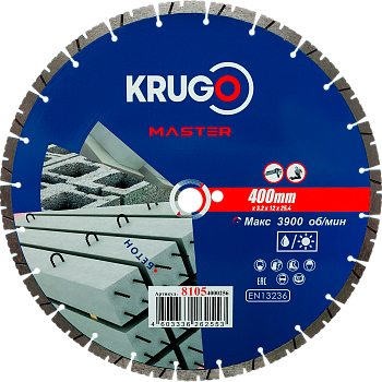 Диск алмазный сегментный по бетону 400х3,2х25,4х12 mm PRO KRUGO MASTER