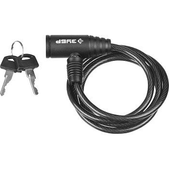 Замок ЗУБР "СТАНДАРТ", тросовый, 2 ключа в комплекте, длина троса 950мм, d 6мм