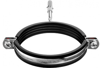 Трубный хомут с гайкой ЗУБР оцинкованный, в комплекте с сантехнической шпилькой 37866-25-29
