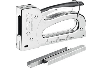 Степлер для скоб "Универсал 10" 4-в-1: тип 53 (6-10 мм) / 140 (6-10 мм) / 53F (6-10 мм) / 13 (6-10 м