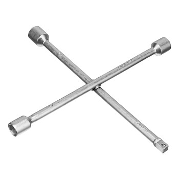 Ключ-крест баллонный, 17 х 19 х 21 мм, под квадрат 1/2", толщина 14 мм// Сибртех
