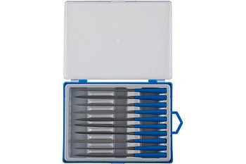 Набор надфилей, насечка 0 - драчевая, 100мм, 10шт Зубр ЭКСПЕРТ 16021-0-H10