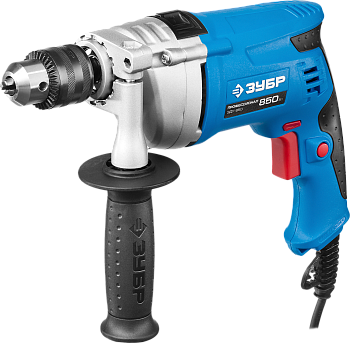 Дрель удар, ЗУБР Профессионал ЗДУ-850 ЭРММ2, реверс, мет. корпус редуктора, патрон 13 мм, реверс, 0-