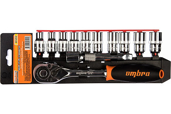 911212 Набор торцевых головок и аксессуаров 1/2"DR, 12 предметов(55580)