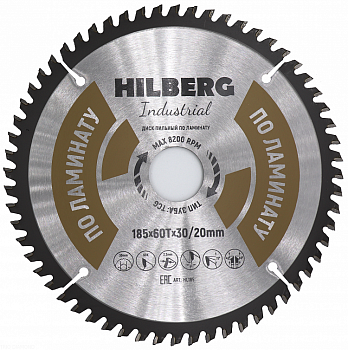 Диск пильный Hilberg Industrial Ламинат 185x60Т*30/20мм
