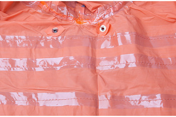 Нейлоновый плащ-дождевик на молнии ЗУБР, сигнальный цвет, р. 52-54 11617-52