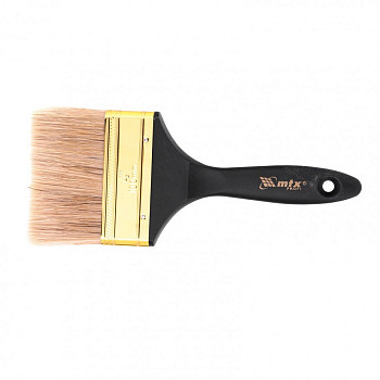 Кисть плоская "Профи" 4", натуральная щетина, пластмассовая ручка// MTX