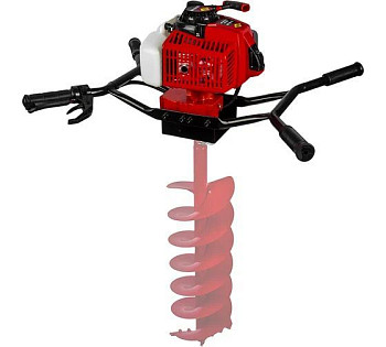 Мотобур DDE GD-65-300 (двухтактный 65 куб.см., 2,3кВт,редукция 34:1, макс. диаметр 300мм) без шнека