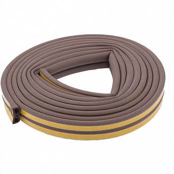 Уплотнитель, 12 м, профиль "D", коричневый, Россия// Сибртех