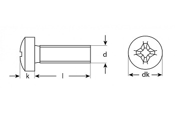 Винт ЗУБР DIN 7985 M5 x 25 мм 5 кг кл. пр. 4.8 оцинк. 303150-05-025