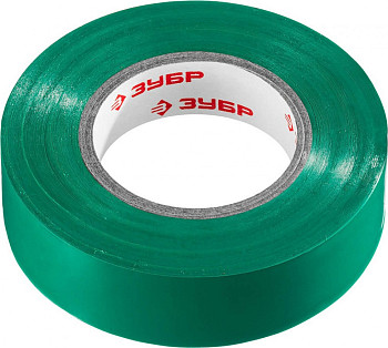 Изолента Зубр ЭЛЕК-20 ПВХ не поддерживает горение 20м /0 16x19мм/ зеленая 1234-4_z02