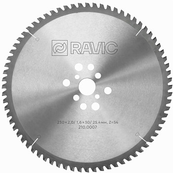 Диск пильный TCT по стали и сэндвич-панелям Ravic, 255x25,4 мм, 72T