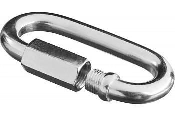 Карабин ЗУБР винтовой с муфтой, 5мм, 1 шт, оцинкованный, 304536-05