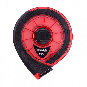 Рулетка геодезическая 50 м х 15 мм, закр. корп., фибергласс. лента, двухст. шкала, PRO// Matrix