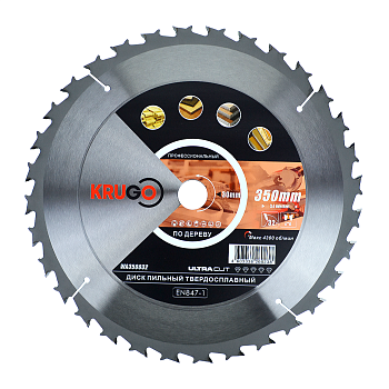 Диск пильный по дереву 350x3.4/2.4x32Tx30mm KRUGO