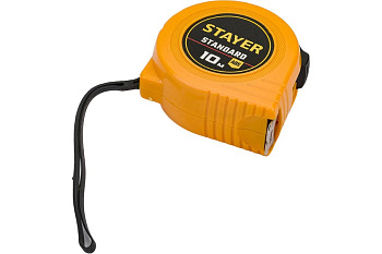 Рулетка STAYER STANDARD MaxTape 10м / 25мм в ударопрочном корпусе из ABS