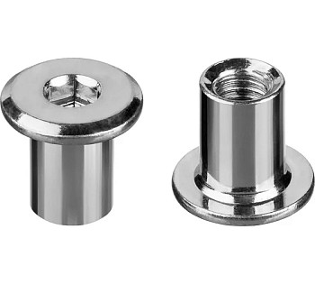 Гайка Эриксона с плоской головкой, M6x12мм, 5 кг (755 шт), оцинкованная, шест. 4мм, ЗУБР