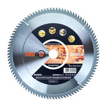 Диск пильный по дереву 300x3.2/2.2x96Tx30mm KRUGO WA300096