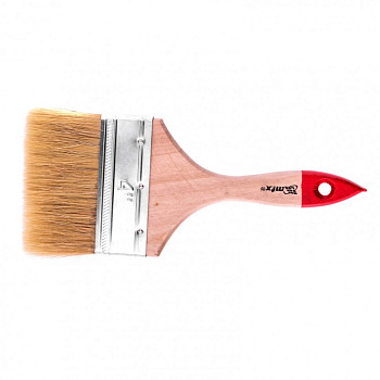 Кисть плоская "Стандарт" 4" (100 мм), натуральная щетина, деревянная ручка// MTX