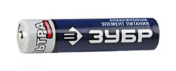 Батарейка щелочная УЛЬТРА-ПЛЮС AAA 4шт Зубр 59203-4C