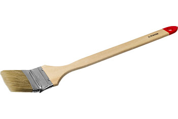 Кисть STAYER "MASTER" "Универсал" радиаторная для всех видов ЛКМ, светлая натурал щетина, деревянная