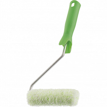 Мини-валик в сборе"Работы с древесиной",110 мм,ворс 12мм,D 16 мм,D ручки 6мм,микроволокно// Сибртех