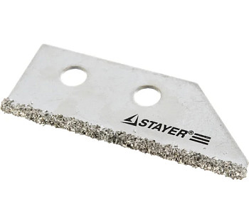 Лезвие STAYER "PROFI" сменное с карбидным напылением для скребка 33415, 2шт.
