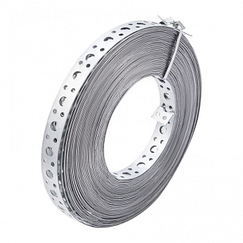 Лента перфорированная вентиляц. прямая, 1 мм, LP V, 2 см х 25 м, цинк, Россия// Сибртех