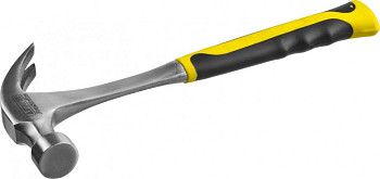 Молоток-гвоздодер STAYER "PROFESSIONAL" цельнометаллический с двухкомпонентной рукояткой, 560г